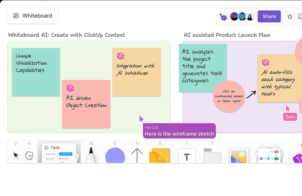 ClickUp Whiteboards banner